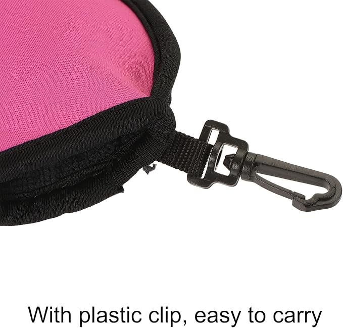 MECCANIXITY Golf Ball Cleaner Portable Pouch Pocket Washer Bag with Clips