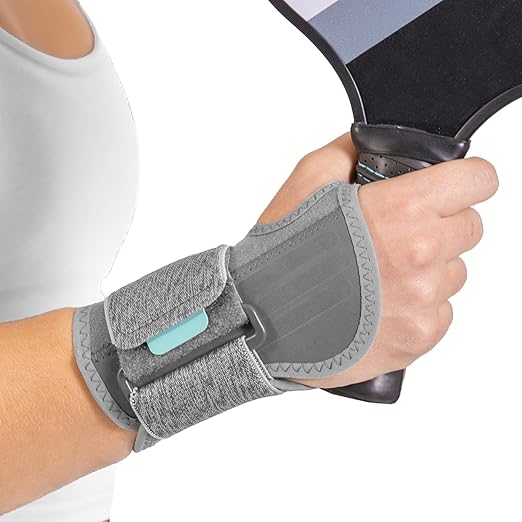 BraceAbility Wrist Support for Men and Women - Tennis and Pickleball Wrist Brace, Sports Injury Relief, Sprained Wrist Recovery, Tendonitis Support, Bowling, Volleyball, Golf - Right Hand (Medium)