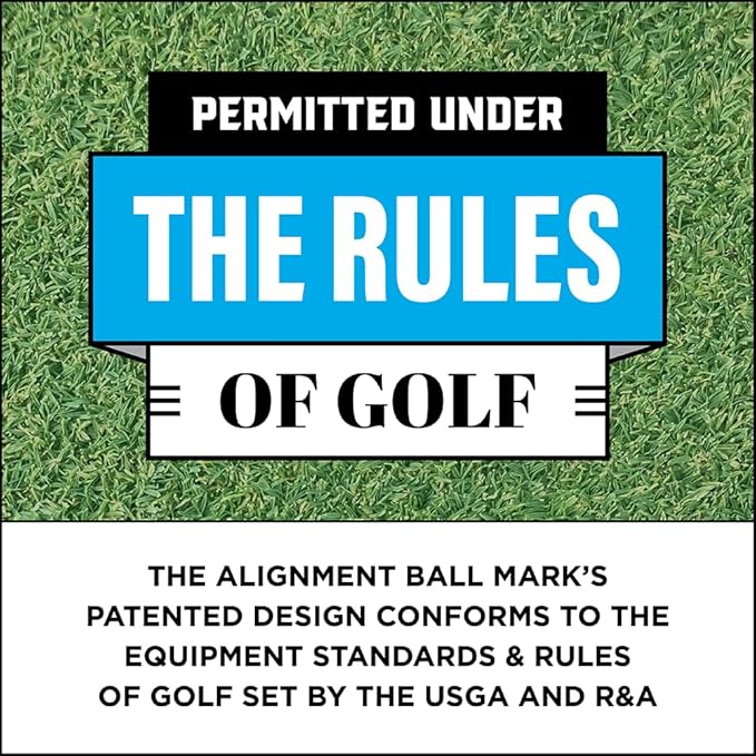 Putting Alignment Aid Tool - Golf Ball Marker - Rotate to Aim - Golf Gift Accessory for Men & Women Golfers - USGA Compliant
