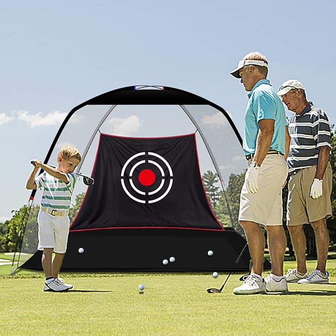 Golf Target Cloth - Heavy Duty Impact Screen for Golf Nets, Indoor/Outdoor Practice Hitting Training Aid with S-Hooks