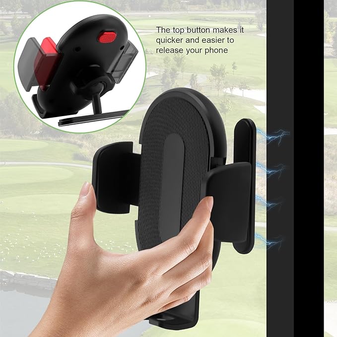 Golf Cart Phone Holder Magnetic for EZGO Club Car Yamaha, Magnetic Phone Holder for Golf Cart, Fits for iPhone Samsung Galaxy Google Pixel, Golf Cart Accessories Essentials, Golf Gifts for Men Women