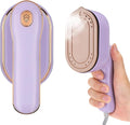 Mini Steam Iron for Clothes, Biupky Travel Steamer for Clothes Portable, Micro Steam Iron Mini Handheld Steamer Support Dry And Wet Ironing for Home Travel (Purple)