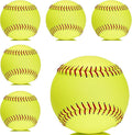 Official Size 12" Softballs - Fastpitch Practice & Training Balls, Leather Covered