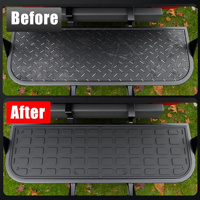 Floor Mats Compatible with GTW Mach1 Golf Cart TPE All Weather Rear Foot Platform Back Step Rear Step Accessories