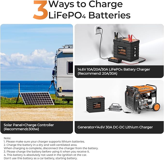12V 100Ah LiFePO4 Battery, PowerUrus 12V 100Ah BCI Group24 LiFePO4 Lithium Battery with APP, 100A BMS, 4000+ Deep Cycle LiFePO4 Battery,12V Lithium Iron Phosphate Battery for RV, Solar, Trolling Motor