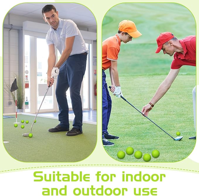 Yilloog 120 Pack Foam Golf Practice Balls Bulk, Soft Foam Balls for Golf Practice, Realistic Feel and Limited Flight Training for Indoor or Outdoor Party
