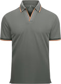 Esabel.C Jacquard Golf Shirts for Men Moisture Wicking Short Sleeve Performance Dry Fit Active Mens Polo Shirts