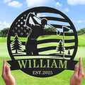 Personalized Golf Metal Wall Art, Vintage Golf Wall Decor, Custom Signs Outdoor Metal, 19th Hole Home Decor for Man Cave Garage Bar Club, Personalized Gifts for Men Dad Father