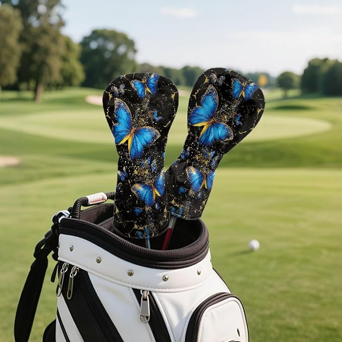 Golf Club Head Covers for Club Protective, Waterproof PU Leather Driver Fairway Wood Hybrid Head Cover