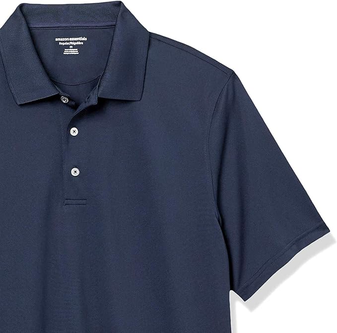 Amazon Essentials Mens Golf Polo Shirt, Moisture-Wicking Quick Dry, Short Sleeve