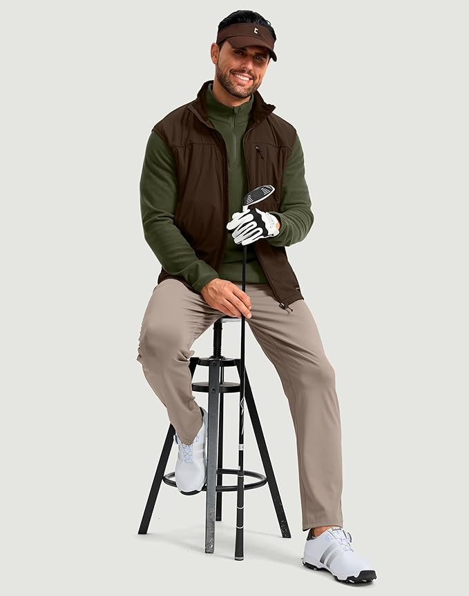 G Gradual Mens Quarter Zip Pullover Fleece with 2 Zipper Pockets Long Sleeve Golf Shirt Winter Athletic Sweater Lightweight