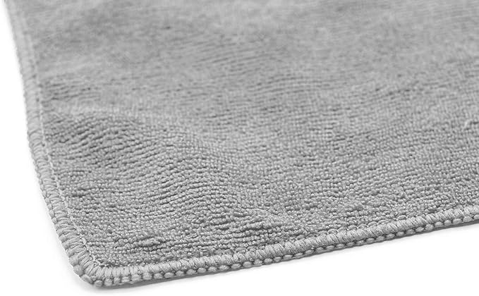 The Rag Company - Sport & Workout Towel - Gym, Exercise, Fitness, Sport, Ultra Soft, Super Absorbent, Fast Drying Premium Microfiber, 320gsm, 16in x 27in, White + Ice Grey + Black - 3-Pack