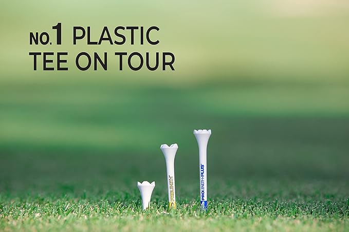 PrideSports PTS Plastic Golf Tees | 30 Count, 3-1/4 Inch | #1 Plastic Tee on Tour | Best for Drivers & Woods