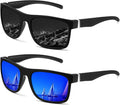 KALIYADI Polarized Sunglasses for Men and Women, Mens Sun Glasses with UV Protection for Driving Fishing Golf (3 Packs)