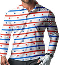 Men's Long Sleeve Golf Shirt Quick Dry 3 Button Work Fishing Outdoor Casual Collar Shirt