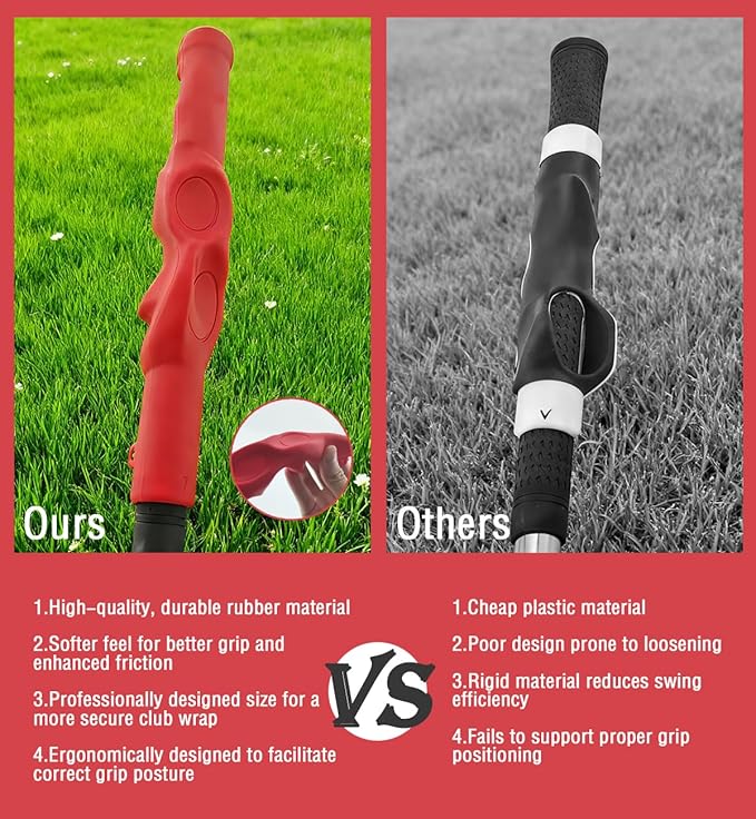 Rubber Golf Grip Trainer for Correct Hand Position | Golf Training Aid to Enhance Grip Strength & Swing Precision,Golf Accessories for Men Women , Ideal Golfs Gifts for Him or Her