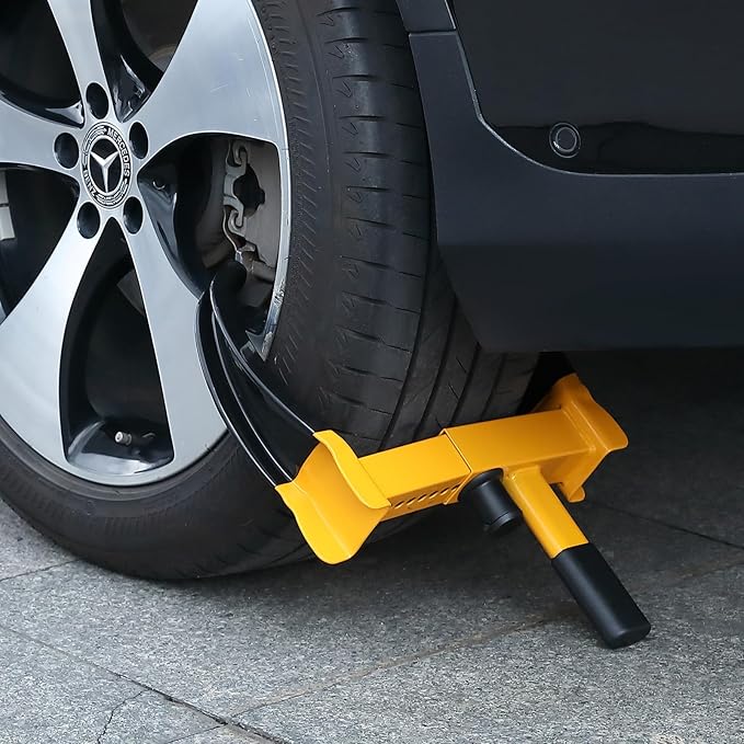 VEVOR Universal Wheel Clamp Lock, 2 Pack Adjustable Anti-Theft Tire Lock, Heavy-Duty Steel for ATV SUV Car Golf Cart Boats Motorcycles, with 6 Keys