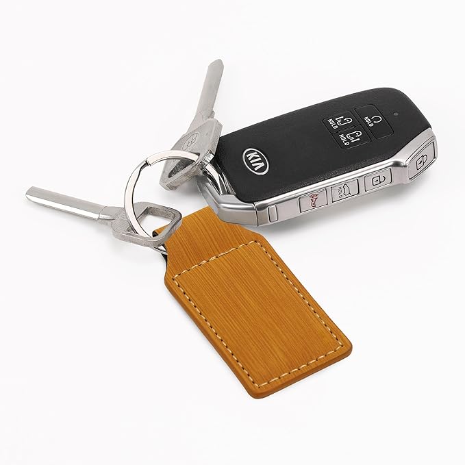 LaserGram Rectangle Keychain, Golfer Golfing, Personalized Engraving Included