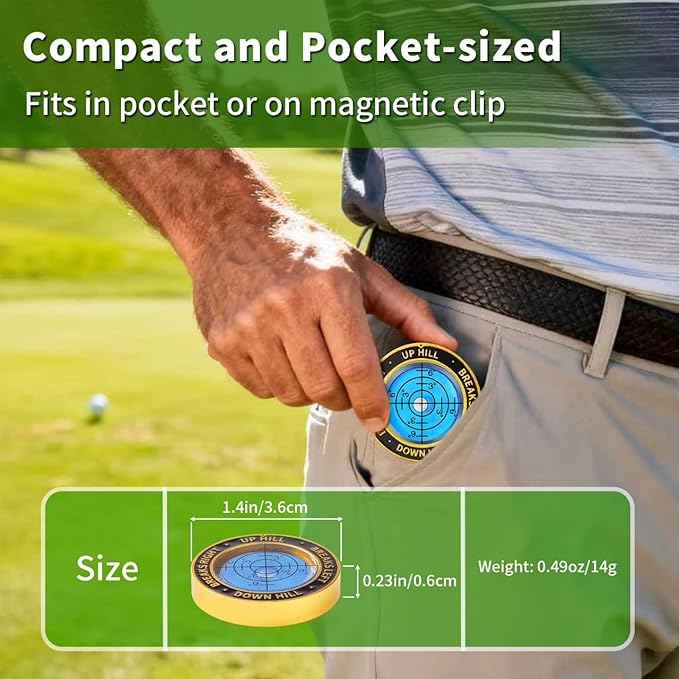 High Precision Golf Green Reader Funny Ball Marker Golf Putt Training Aid Bubble Level Golf Accessories Gifts for Men Women