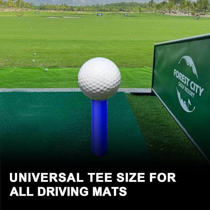 Rubber Golf Tees for Mats & Indoor Golf Simulators - 8 Pack Mixed Size for Driving Range & Indoor and Outdoor Golf Hitting Mats (US Sizes, 8 Sizes)