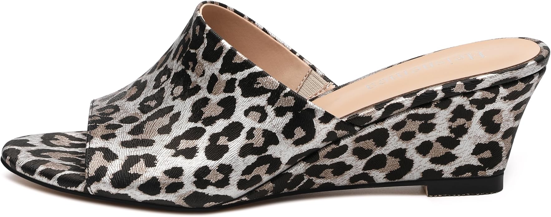 Wedge Sandals for Women Open Toe Wedge Heels Womens Matte High Heel Sandal Round Toe Heeled Wedge Sandals Slip on Casual shoes 2 inch
