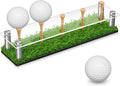 Menkxi Golf Ball Display Case Golf Ball Holder Stand Box with Black Base Acrylic Metal Turf Tee Memorabilia Show Decoration Office Gifts Decor(9.84 Inch)