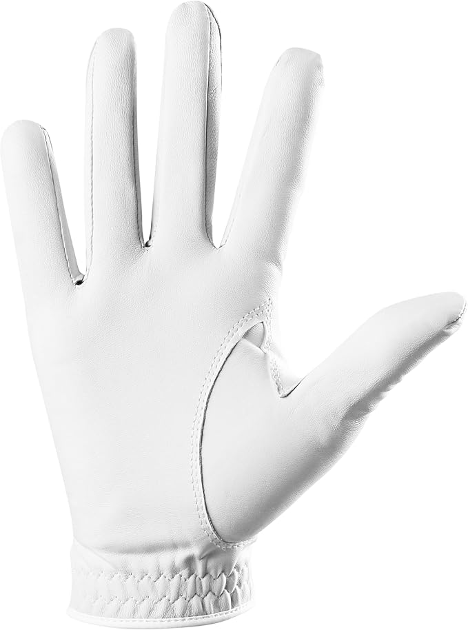 Golf Gloves Men Ergonomic Ultra Thin Leather Golf Gloves Wear Resistant White Men's Golf Glove
