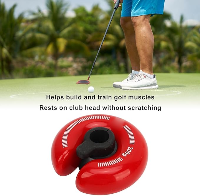 Golf Weight Rings, 200g/8oz Zinc Alloy Golf Swing Weight Ring, Red Golfs Club Swing Trainer Rings Donut Accessories for Practice Training Warm Up
