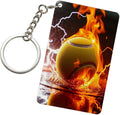 Keychain - Rectangular Acrylic Keychain Daily Key Ring Car Key Fob Holder 2X3 Inch