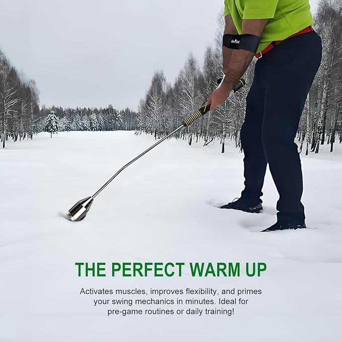 Golf Swing Trainer Aid, Weighted Golf Club for Tempo & Grip Training for Right & Left-Handed Golfers, Indoor & Outdoor Warm-Up Practice Accessories