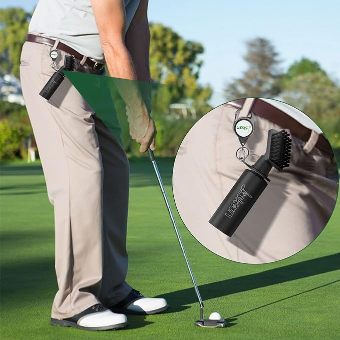 Pro Golf Club Cleaner Includes Water Golf Club Brush Golf Towel Golf Accessories for Bag Essentials Golf Accessories for Men Best Golf Gifts for Men/Women