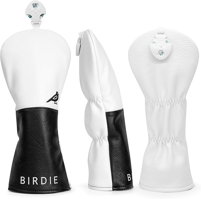 White Black Style Golf Driver, Fairway Woods & Hybrids Headcover Set