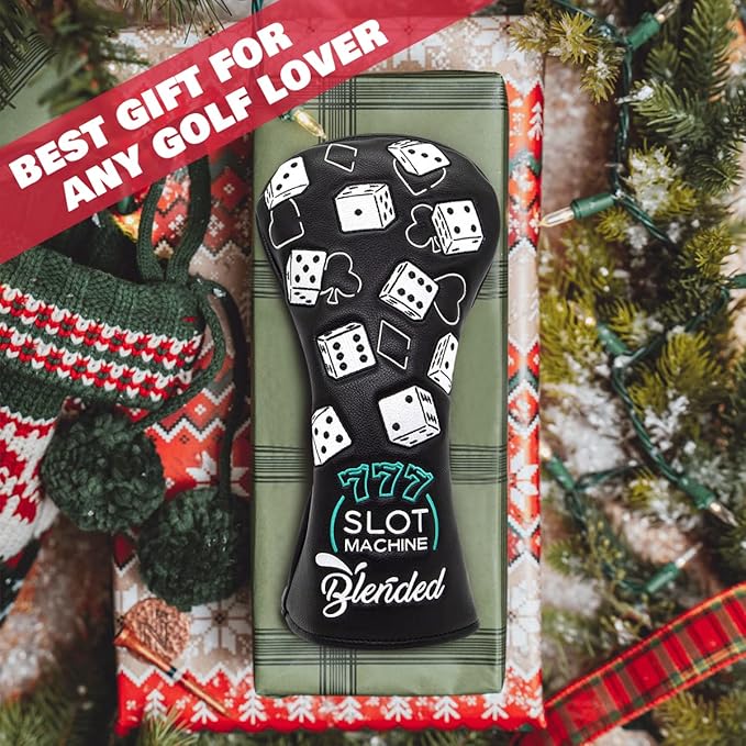 Golf Club Covers Lucky 777 Blade Putter Headcover Golf Driver Covers Fairway Wood Headcover Hybrid Head Cover Blade Putter Cover Leather 3 Wood Headcovers Golf Headcovers for All Brand