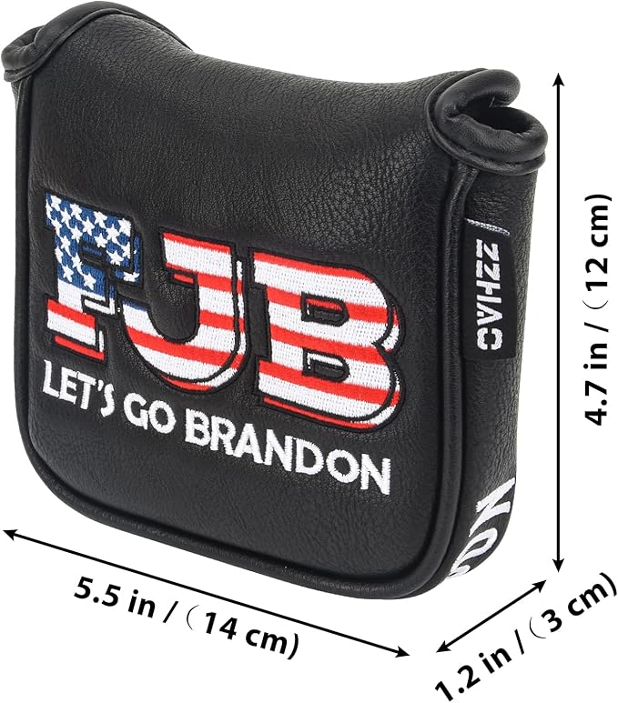 ZZHAO Golf Putter Cover - Funny Magnetic Mallet Putter Cover - Fits Most Mallet Putters - Golf Gifts for Dad - 5.5 x 4.7 x 1.2 Inches