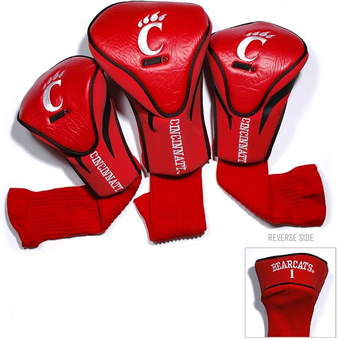 Team Golf NCAA Numbered 1, 3, & X, Fits Oversized Drivers, Utility, Rescue & Fairway Clubs, Velour Lined for Extra Club Protection