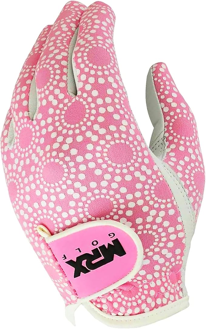 MRX Women Golf Glove Left Handed Golf Gloves Sweat Resistant Soft Cabretta Leather Regular Fit Women Golfer Glove