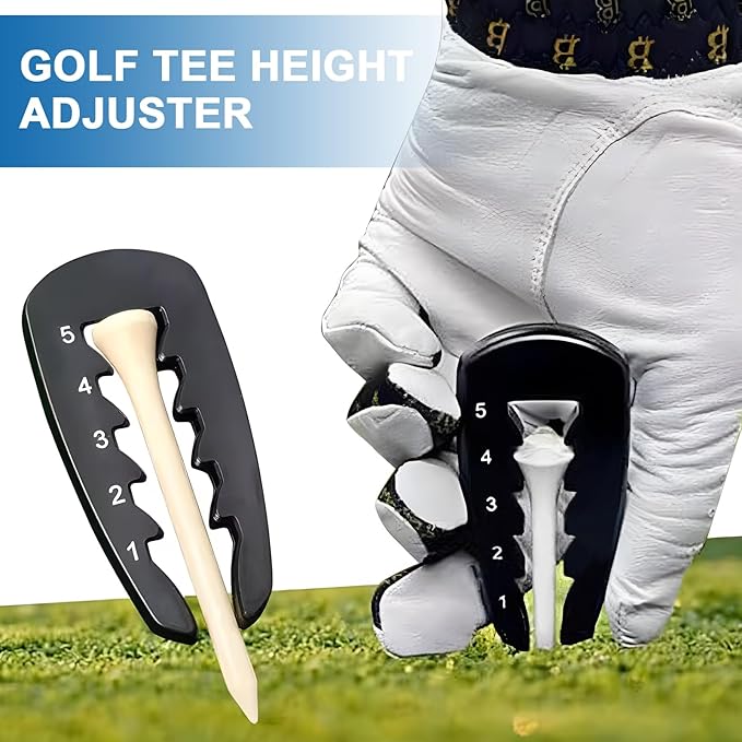 4 Pcs Golf Tee Height Setter, Adjustable Ball Seat Height, Training Aid for Consistent Swings, Distance & Accuracy, Easy-to-Use Training Tool for Beginners and Enthusiasts