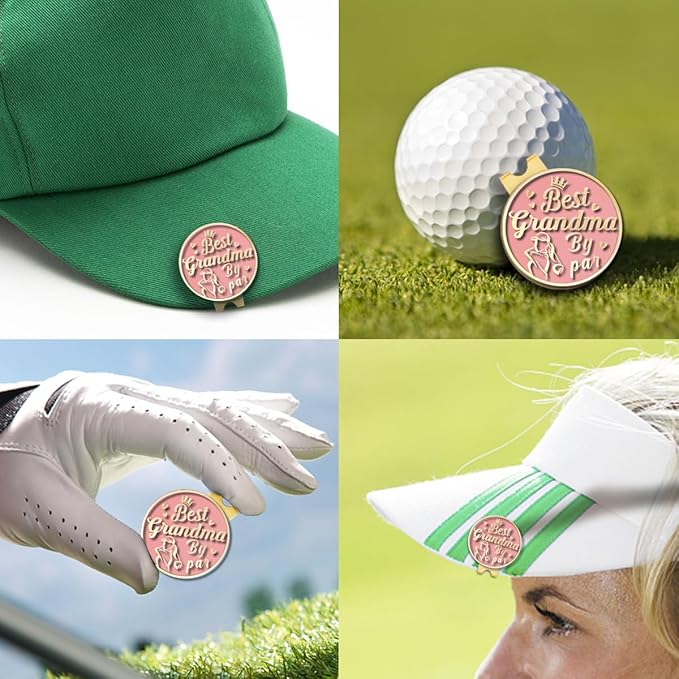 Pink Golfer Ball Marker with Magnetic Hat Clip, Funny Golf Accessories Gifts for Men Women, Novelty Birthday Gifts for Men Women Golfer Fan