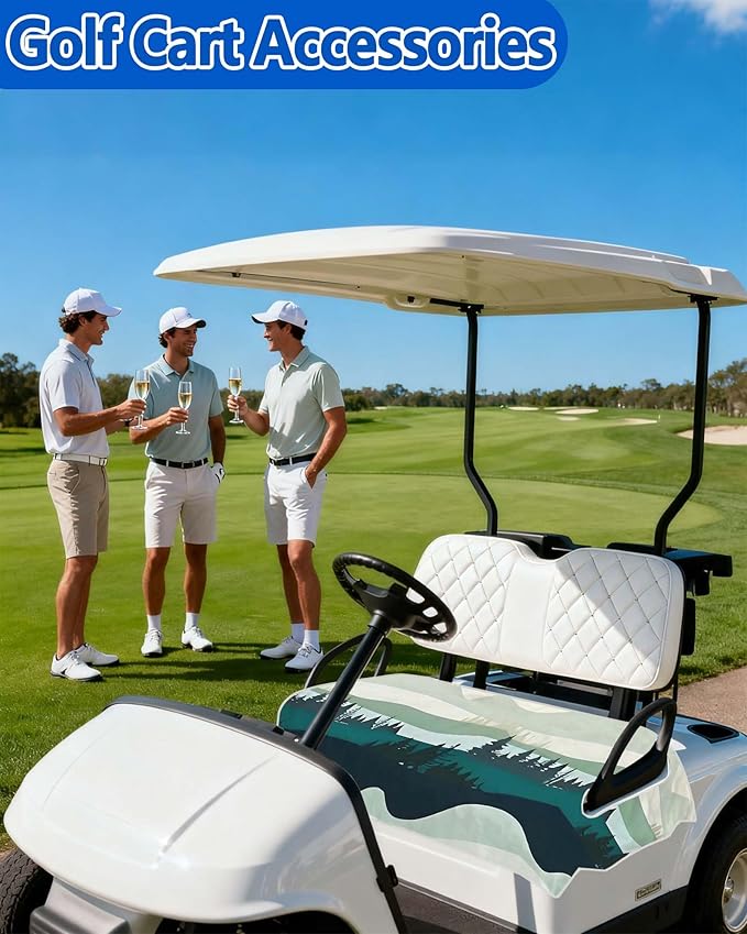 Comfortable Golf Cart Seat Covers, Soft Golf Cart Towel, Golf Cart Accessories, Club Car and Other 2-Seat Golf Carts