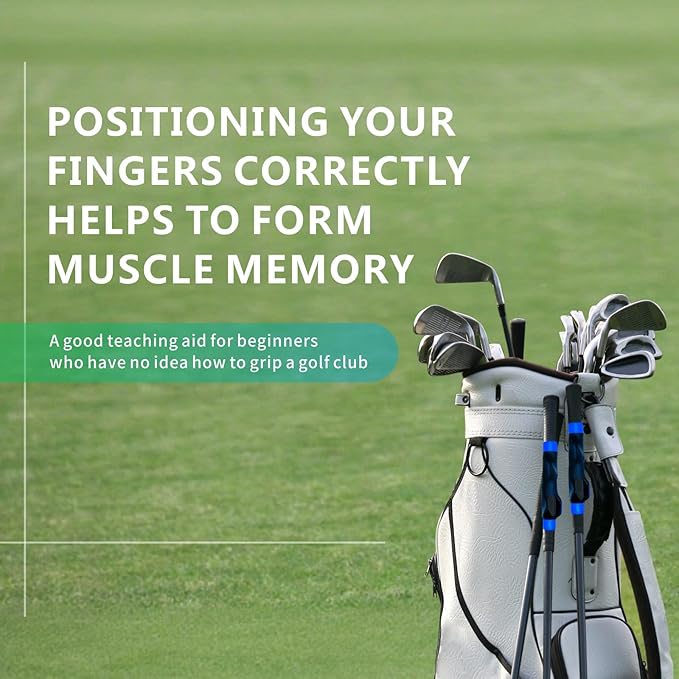 Golf Grip Trainer, Golf Training Aid for Enhance Grip Strength and Swing Technique for Superior, Grip Trainer GolfClub to Help Train Correct Hand Position, Portable and Durable