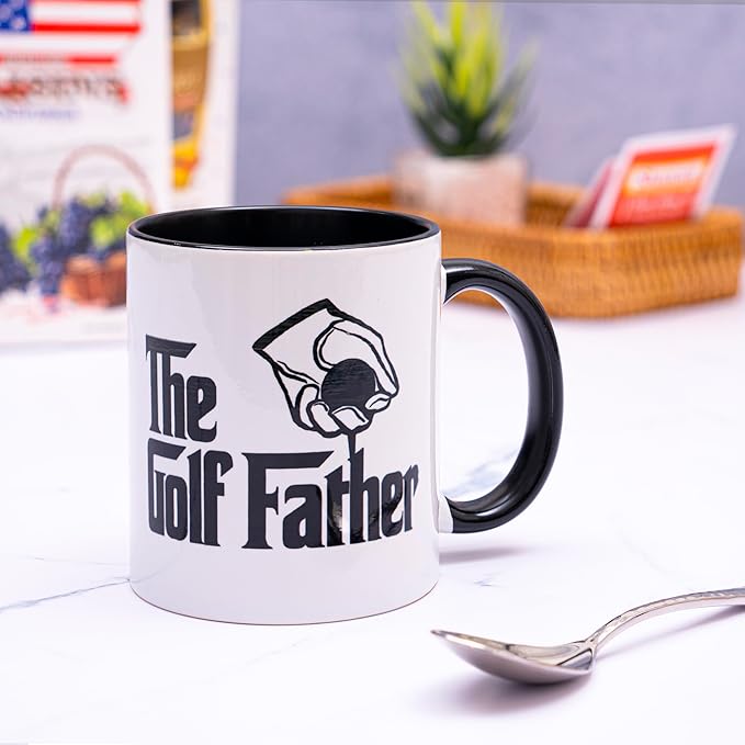 decorluxes Golf Gifts for Dad 11oz Ceramic Mug, Best Dad by Par Mug, Funny Golf Gift for Men, Husband, Gifts for Father’s Day, Birthday (Design 2)