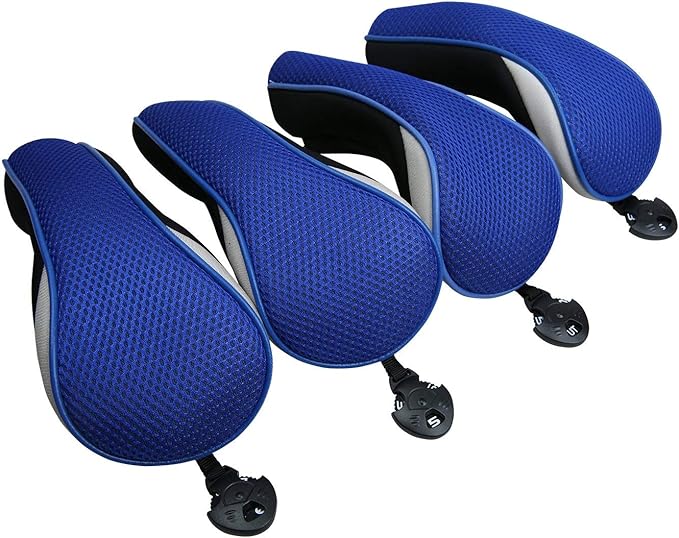 Sword &Shield sports Golf Hybrid Club Head Covers Set of 4 with Interchangeable No. Tag UT Cover