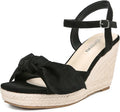 girgod Espadrilles Wedge Sandals for Women Bow Platform Wedges Heels Open Toe Ankle Strap Summer Wedding Wedges