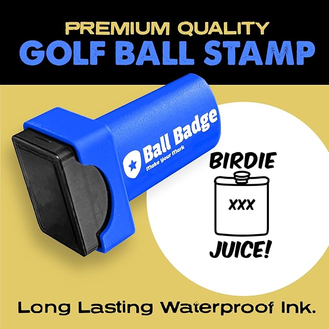 Ball Badge - Golf Ball Stamp (The Golf Series), Golf Ball Marker, Reusable Golf Ball Marking Tool to Identify Golf Balls