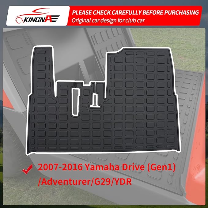 Floor Mats Compatible with 2007-2016 Yamaha Drive (Gen1)/Adventurer/G29/YDR TPE All Weather Guard Protector for 2015 Drive Accessories