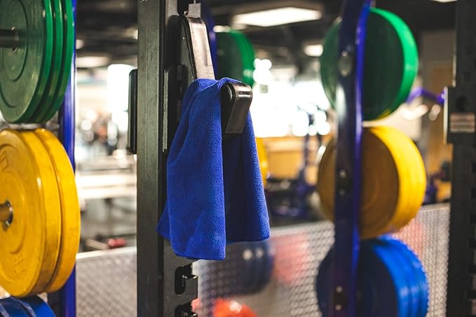 The Rag Company - Sport & Workout Towel - Gym, Exercise, Fitness, Spa, Ultra Soft, Super Absorbent, Fast Drying Premium Microfiber, 320gsm, 16in x 27in, Royal Blue (3-Pack)