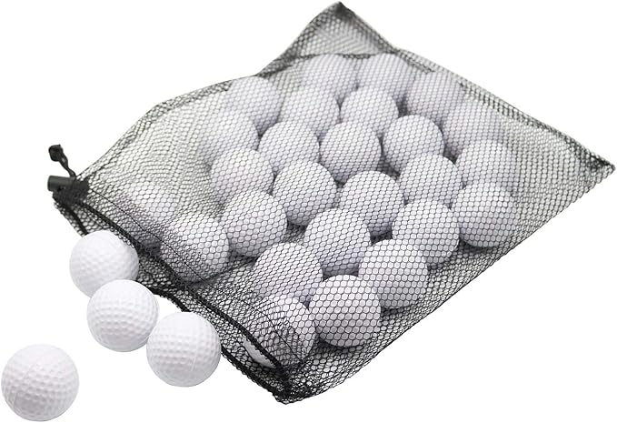 40 Pack Foam Golf Practice Balls - Realistic Feel and Limited Flight Training Balls for Indoor or Outdoor