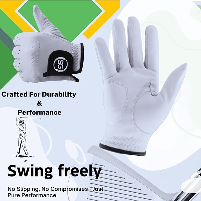H-Cube All-Weather & Leather Golf Gloves