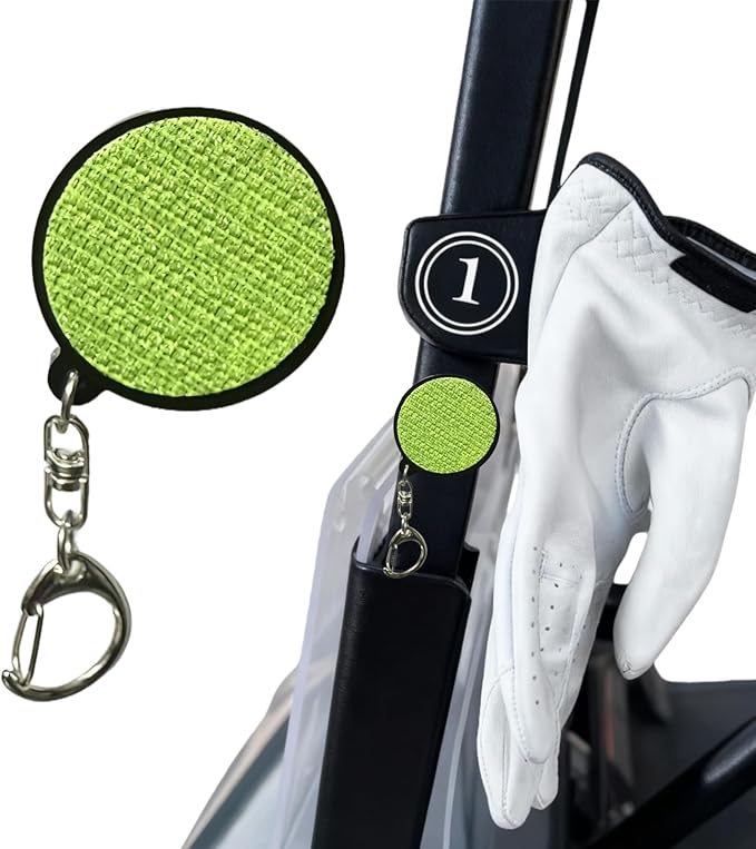 Magnetic Golf Glove Holder Clip – Strong Neodymium Magnet & Grip Pad – Attaches to Golf Cart, Bag or Belt – Keeps Gloves Dry, Fresh & Secure – Hand-Assembled Acrylic Golf Accessory for Men & Women