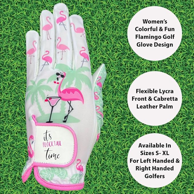 Giggle Golf Women's Golf Glove - Adjustable Strap, Left Hand Gloves for Women